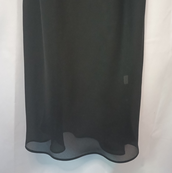 Vintage Y2K Ice Slip Dress Size 10 Lace Black Sheer Whimsigoth Feminine - Picture 8 of 11